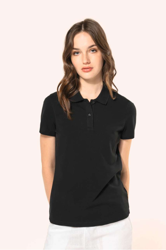 Tricou Polo Dama Bumbac Supima® cu Mâneci Scurte
