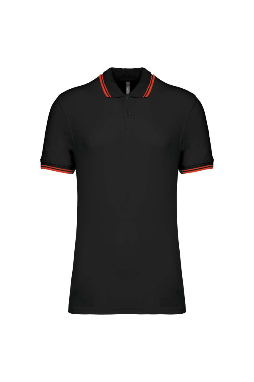 Tricou Polo Bărbați cu Dungi Contrastante