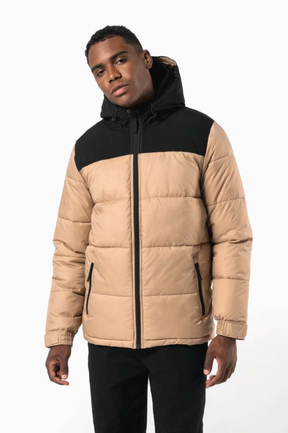 Unisex Bi-Tone Padded Hooded Jacket