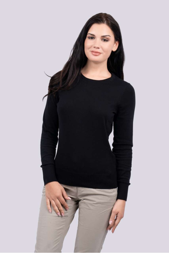 Women's Cotton Crew Neck Pullover - Comfortable & Stylish