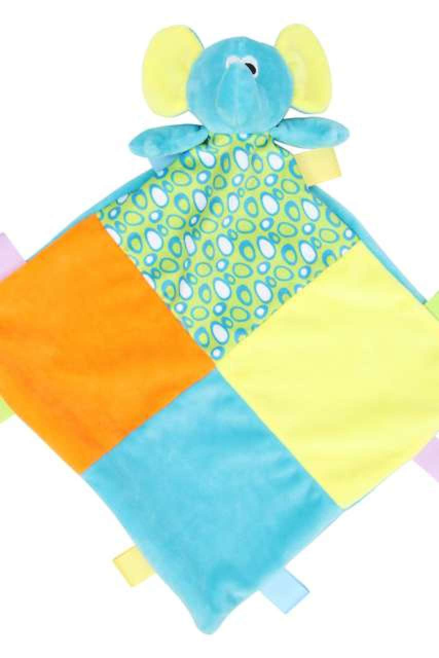 Baby Multi-Coloured Plush Comforter - Safe & Soft