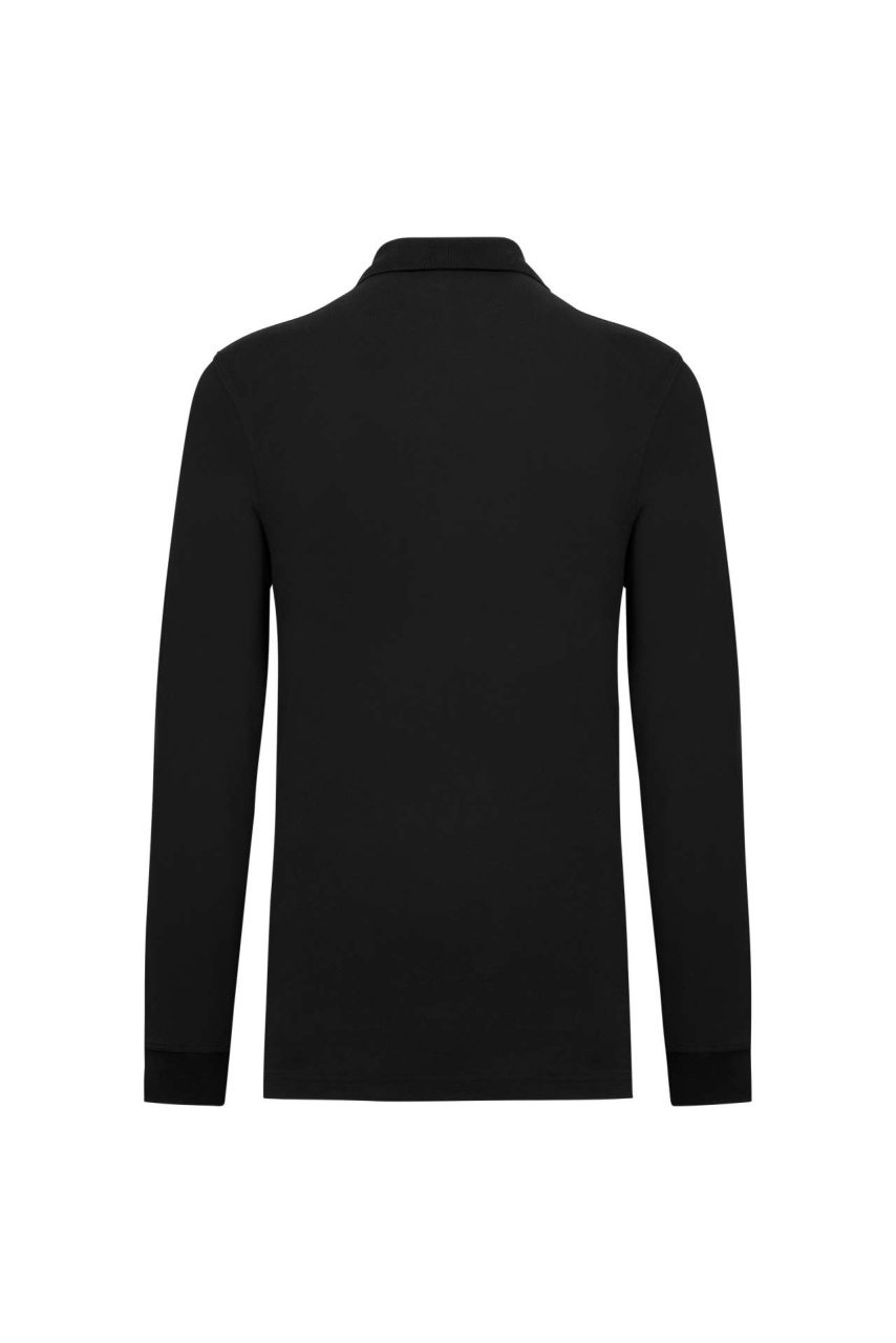 Polo Piqué Bărbați Mâneci Lungi din Bumbac Organic