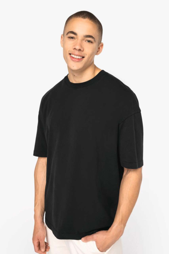 Tricou Oversized cu Efect Spălat pentru Bărbați