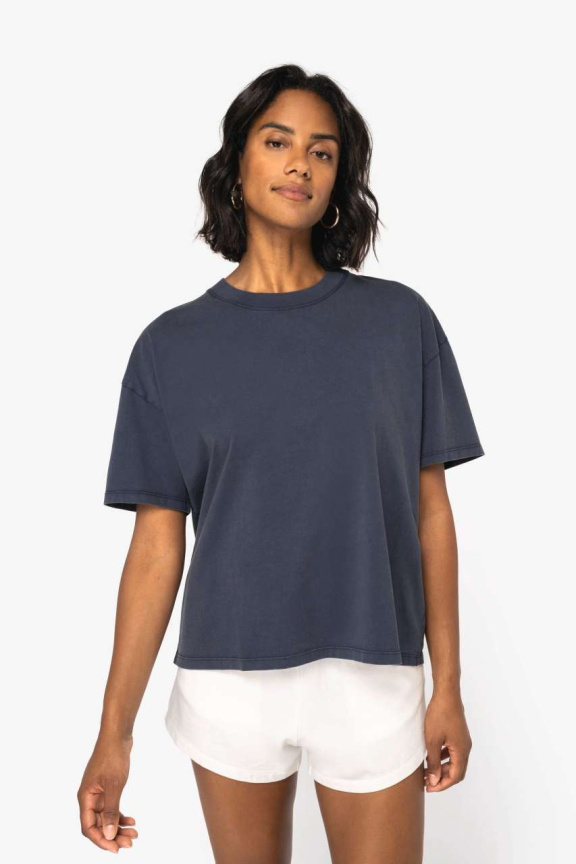 Tricou Oversized Damă cu Efect Spălat - Bumbac Organic