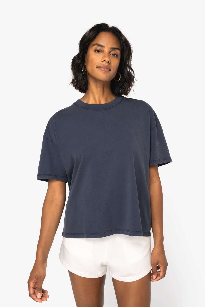 Tricou Oversized Damă cu Efect Spălat - Bumbac Organic