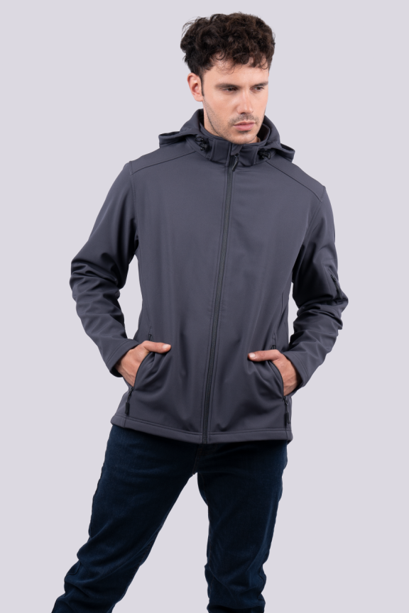 Geacă Softshell Bărbați cu Glugă Detasabilă