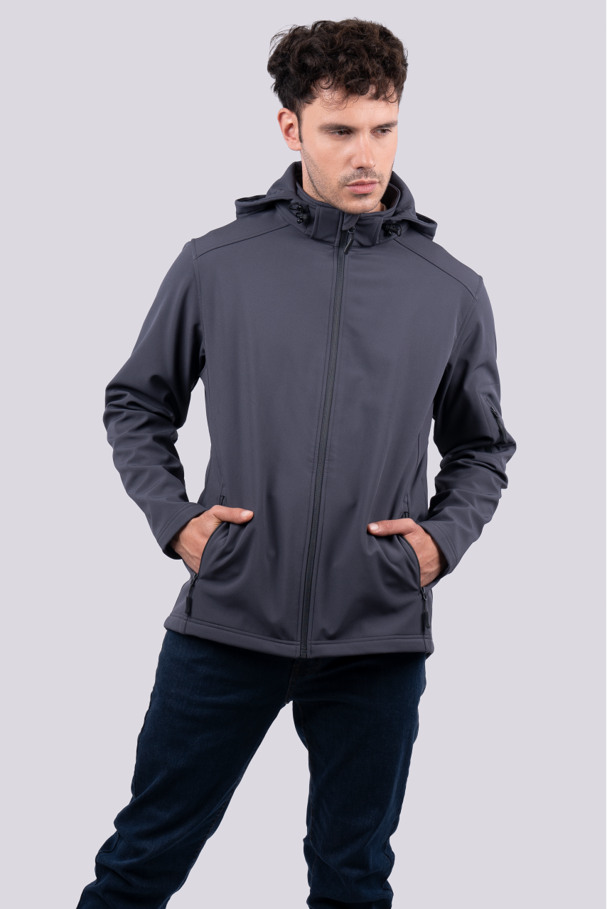 Geacă Softshell Bărbați cu Glugă Detasabilă
