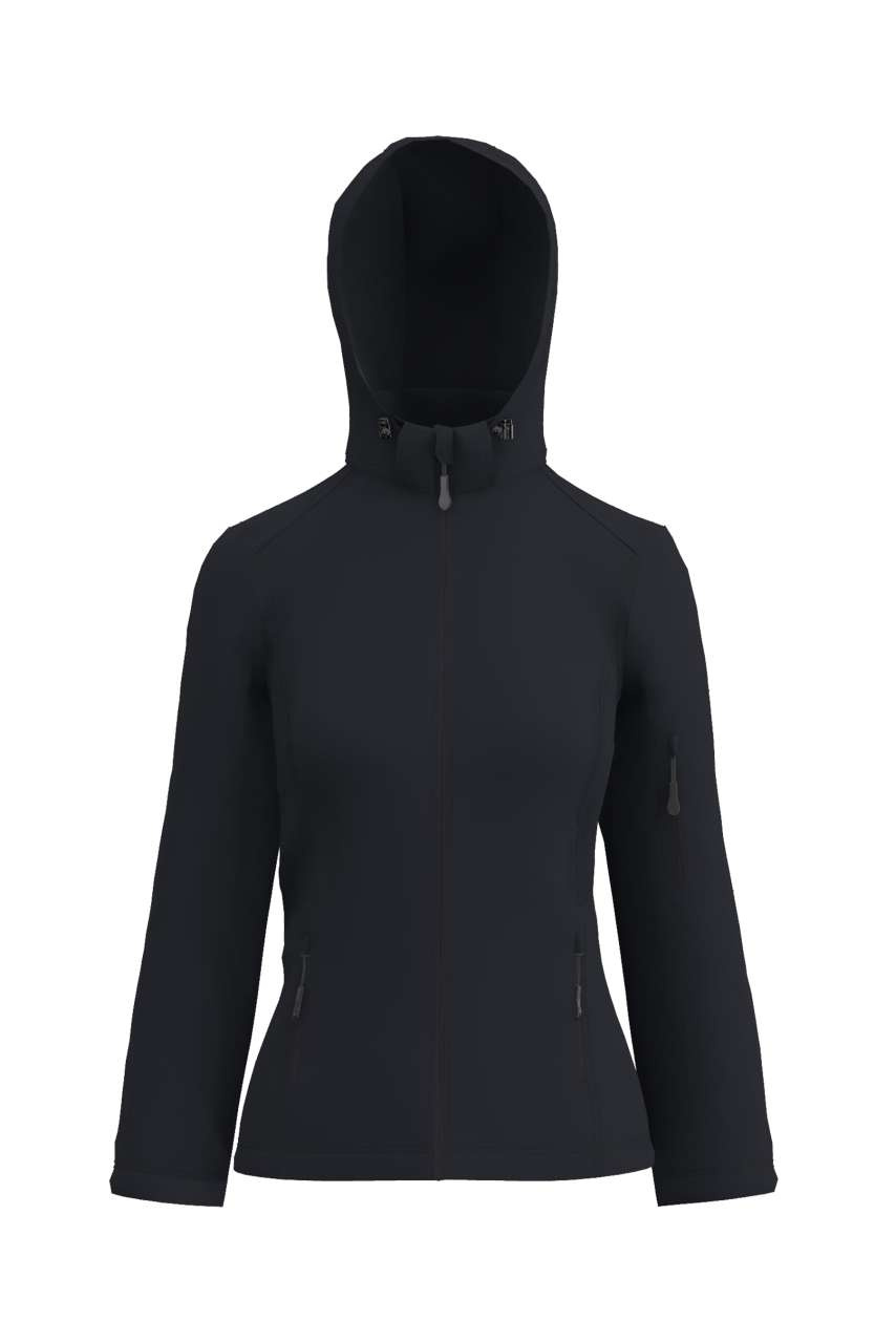 Women's 3-Layer Detachable Hooded Softshell Jacket