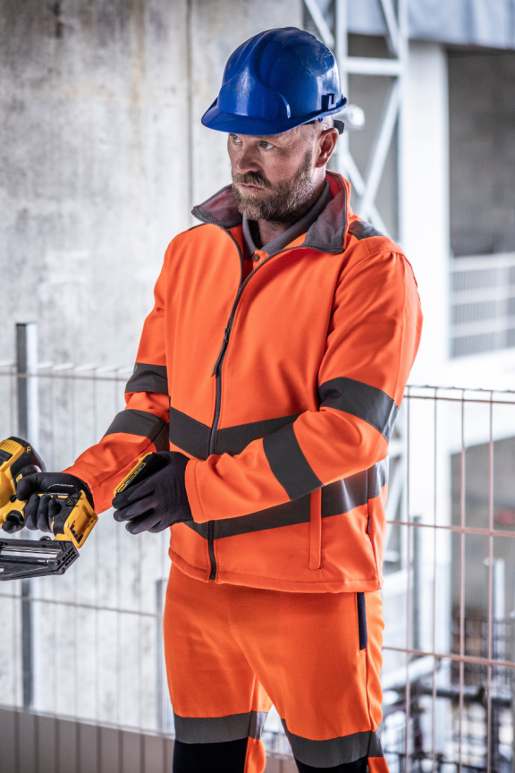 Jachetă Softshell HI-VIS PRO Contract Ablaze Clasa 3