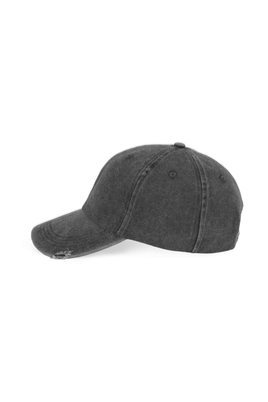 Destroyed Washed Cotton Cap - Trendy and Customizable