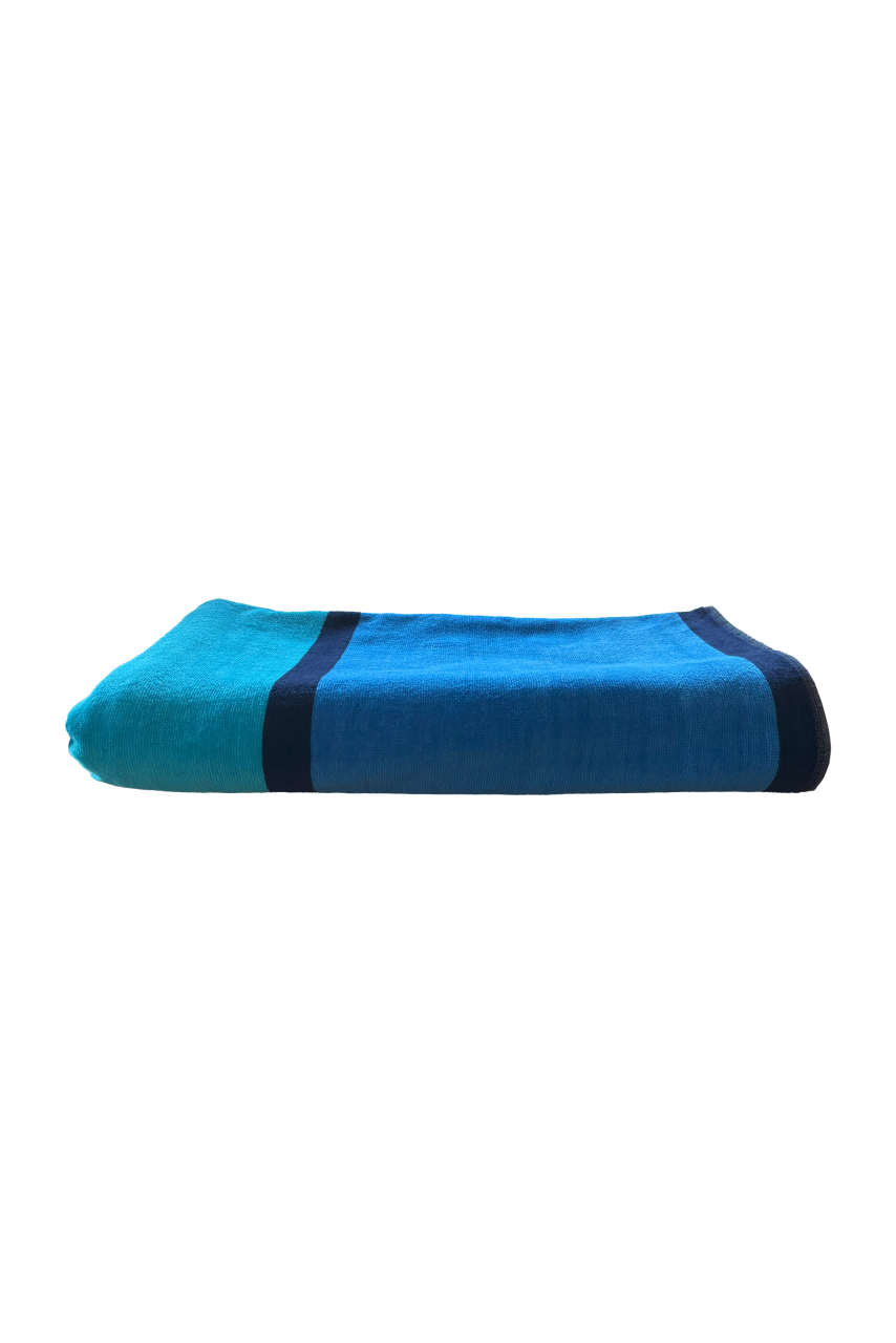 Turquoise Wave Beach Velour Towel - OLIMA