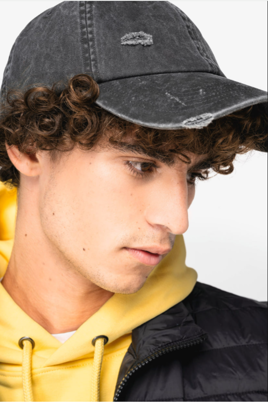 Șapcă Unisex din Bumbac Organic cu Efect Uzat