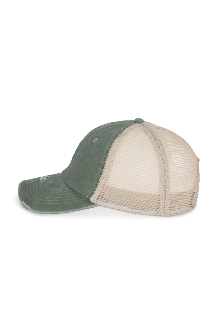 Șapcă Trucker Unisex Eco-Friendly cu Efect Ripped