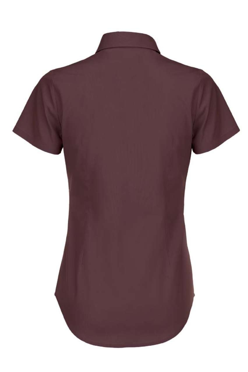 Women's Black Tie Stretch Poplin Shirt