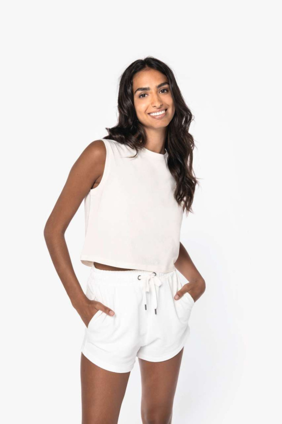 Eco-Friendly Sleeveless Crop T-Shirt for Women