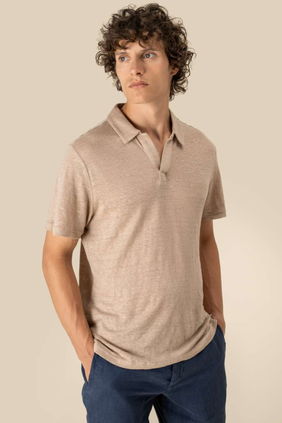 Tricou Polo din In pentru Bărbați - Eleganță Naturală