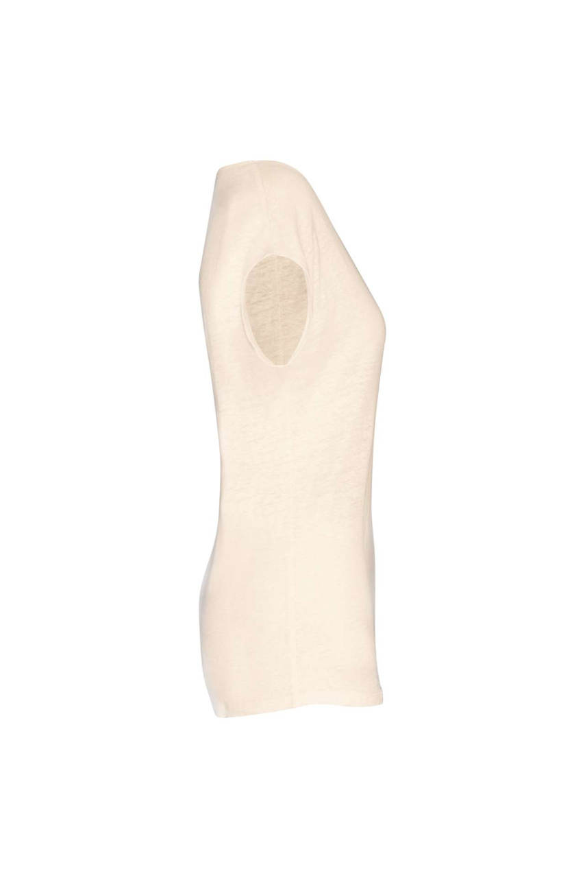 Women's V-Neck Linen T-Shirt - Stylish & Breathable
