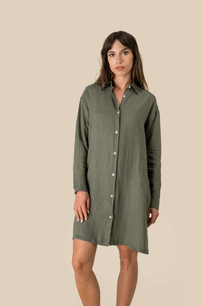 Women's Comfort Fit Linen Dress Shirt
