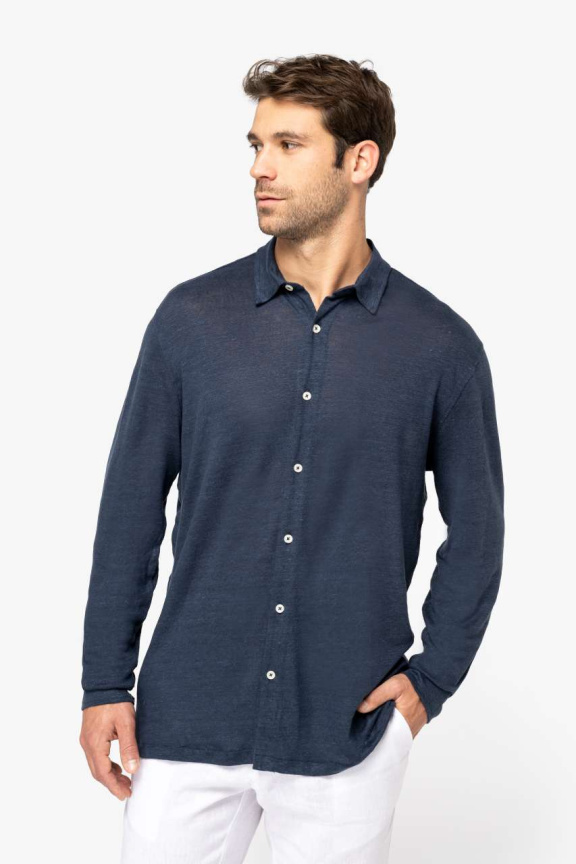 Men's Classic Linen Knit Shirt - 100% Linen