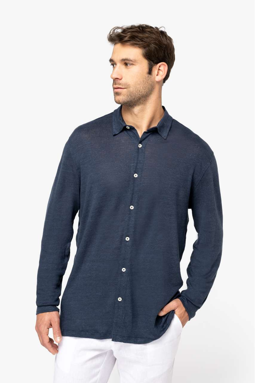 Men's Classic Linen Knit Shirt - 100% Linen