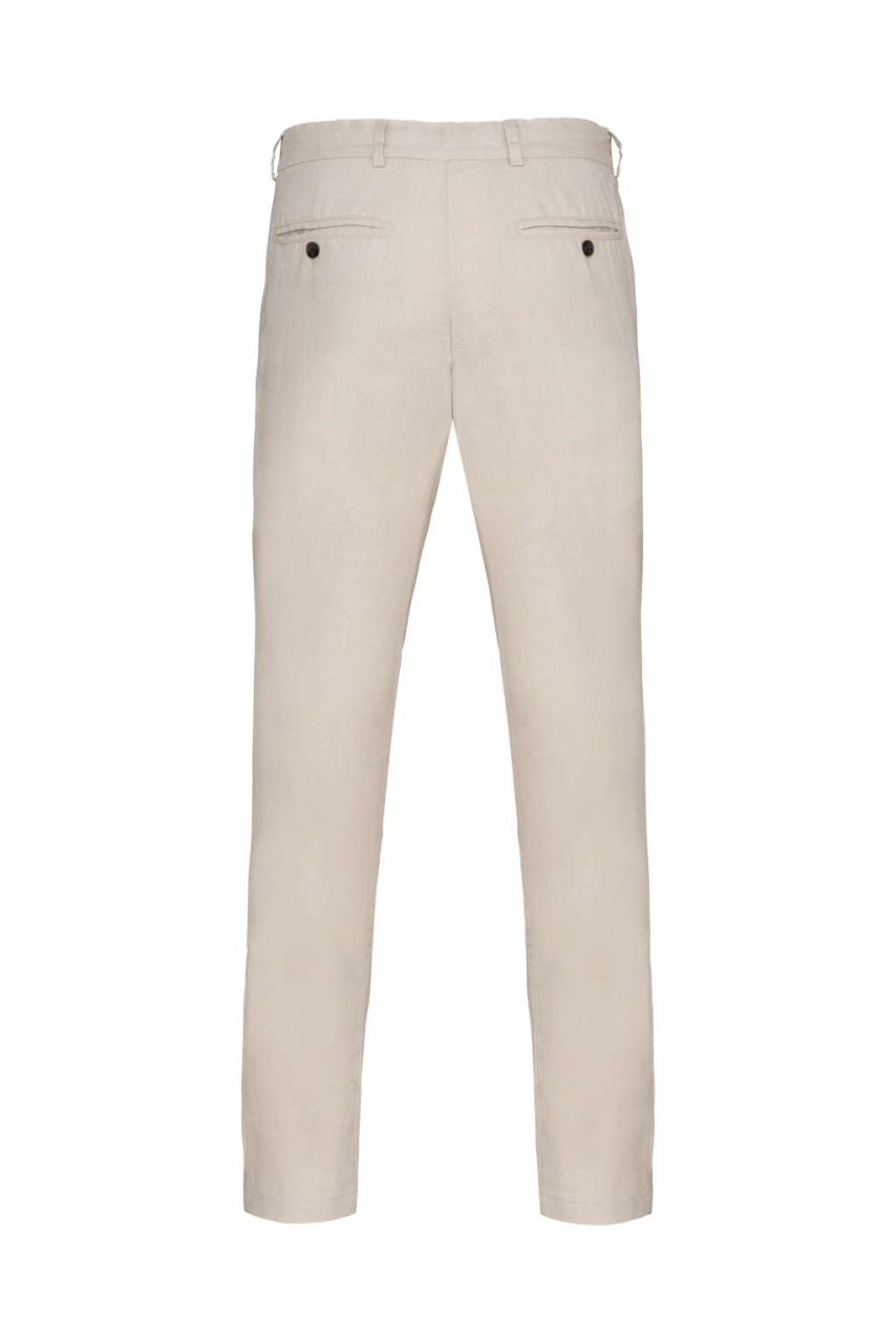 Men's Linen Trousers with Navy Accents
