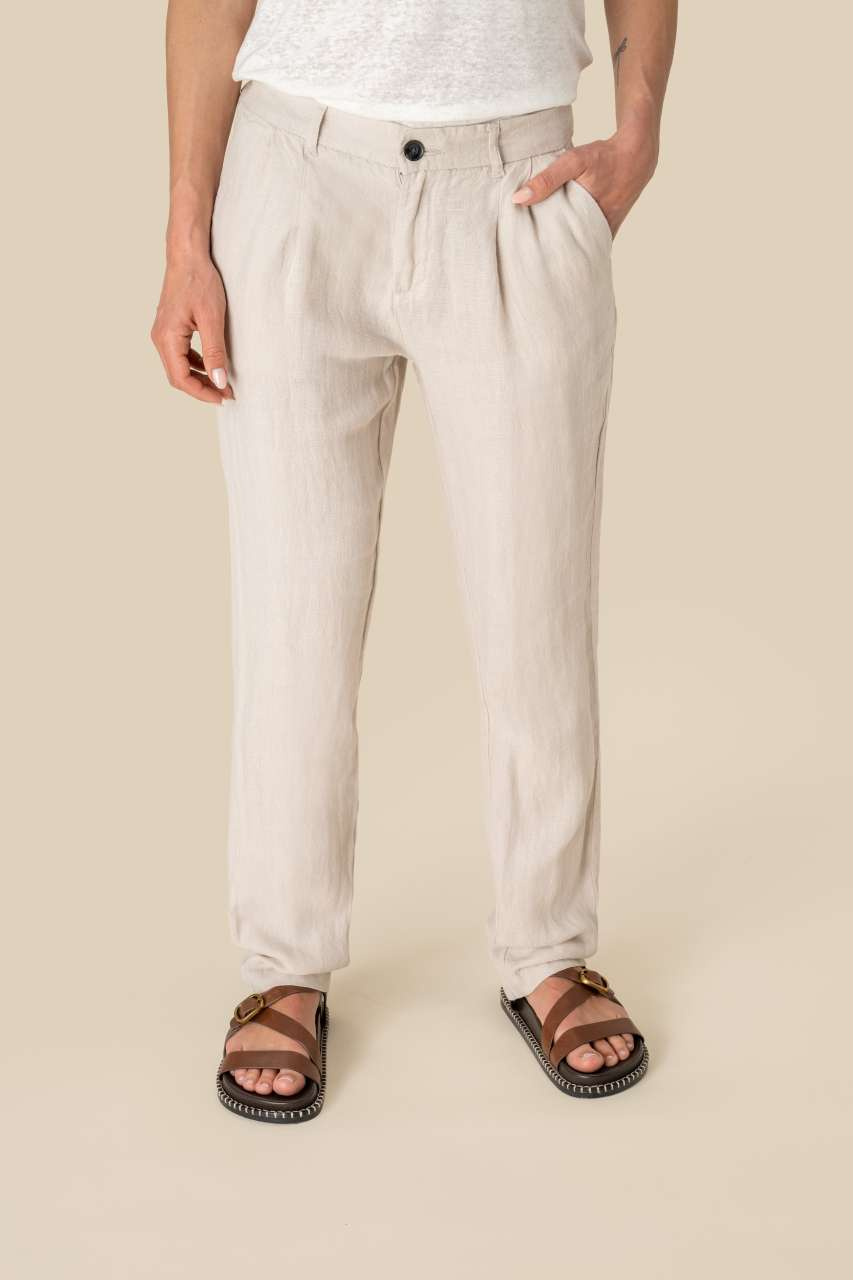 Pantaloni de Damă din In Eleganți și Confortabili