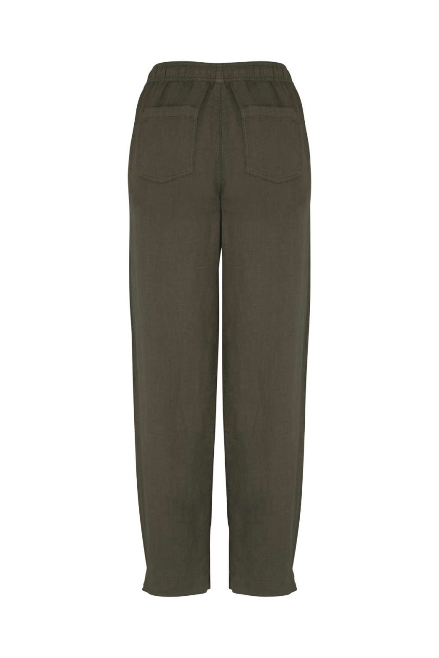 Pantaloni damă din in cu efect spălat eco-friendly
