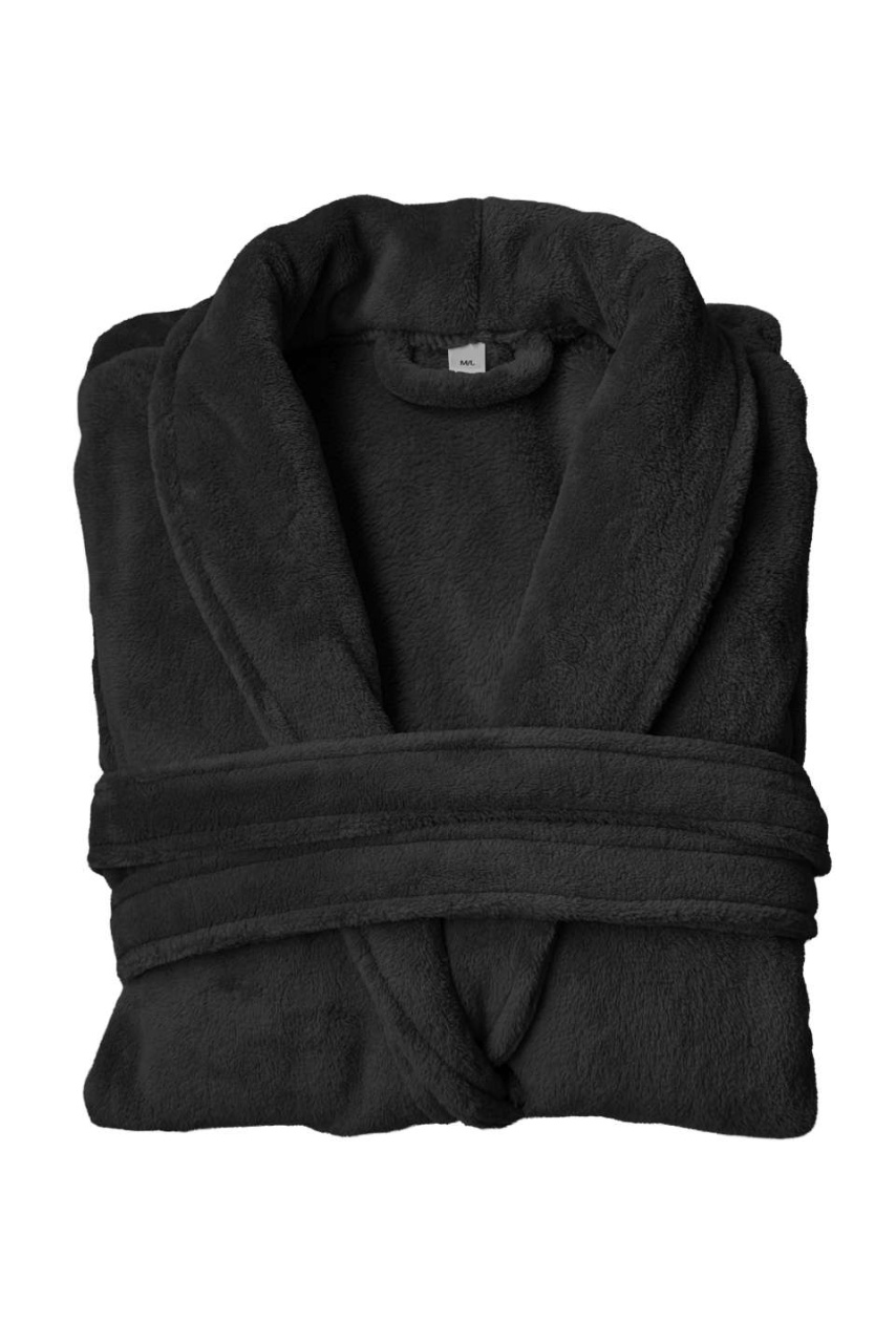 Olima Coral Fleece Shawl Collar Bathrobe