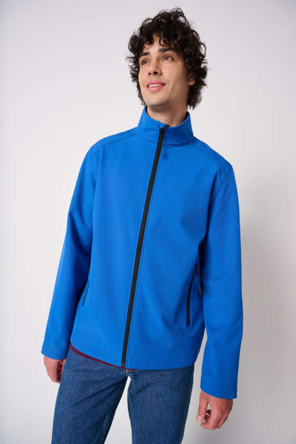 Jachetă Softshell Bărbați Albastră Confortabilă