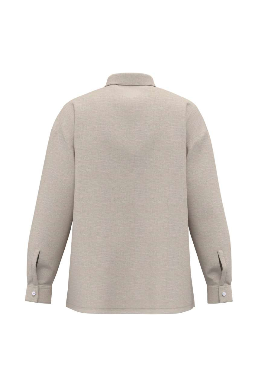 Women's Oversized Linen Shirt - Casual Style