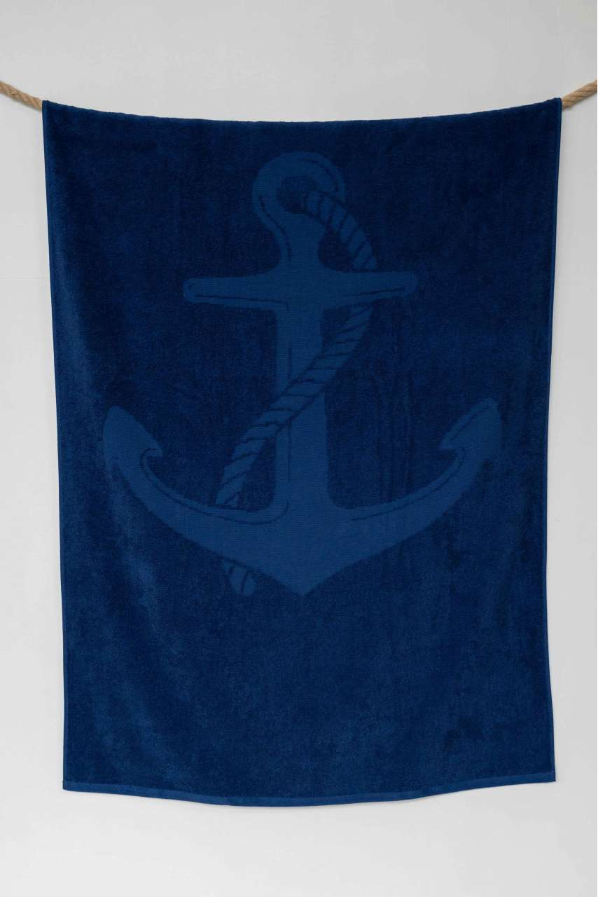 Olima Anchor Jacquard Beach Towel - 100% Cotton