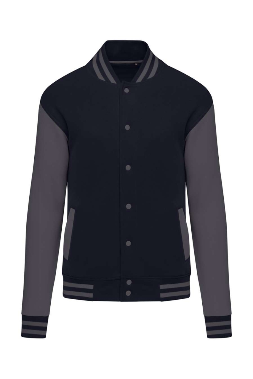 Unisex Varsity Jacket with Contrast Sleeves