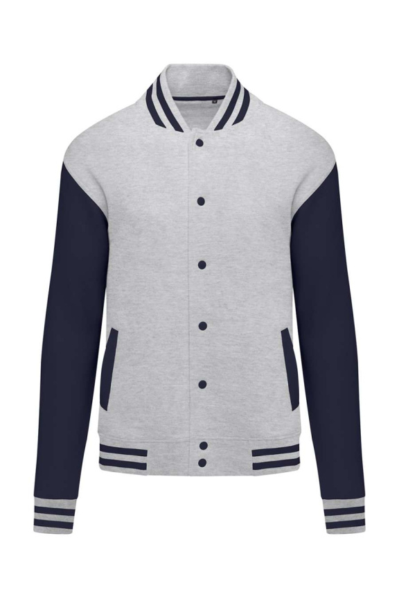 Unisex Varsity Jacket with Contrast Sleeves