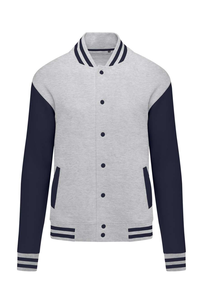 Unisex Varsity Jacket with Contrast Sleeves