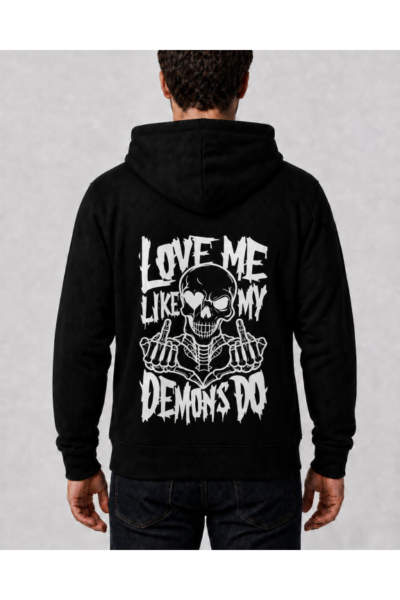 Hanorac bărbați Love Me Like My Demons Do din bumbac