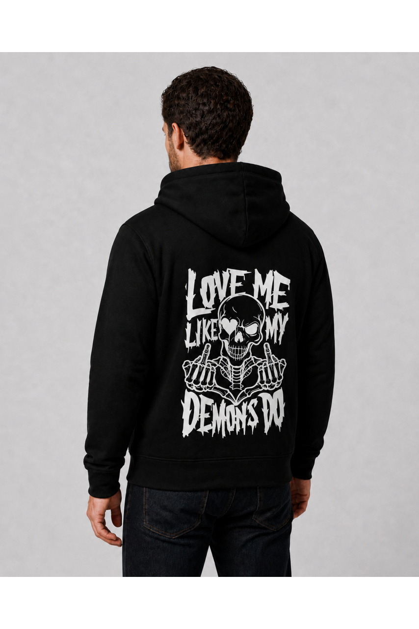 Hanorac bărbați Love Me Like My Demons Do din bumbac