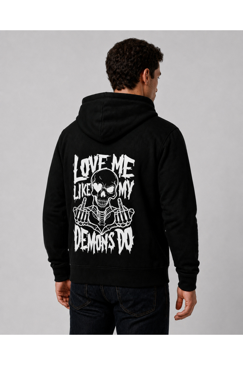 Hanorac bărbați Love Me Like My Demons Do din bumbac