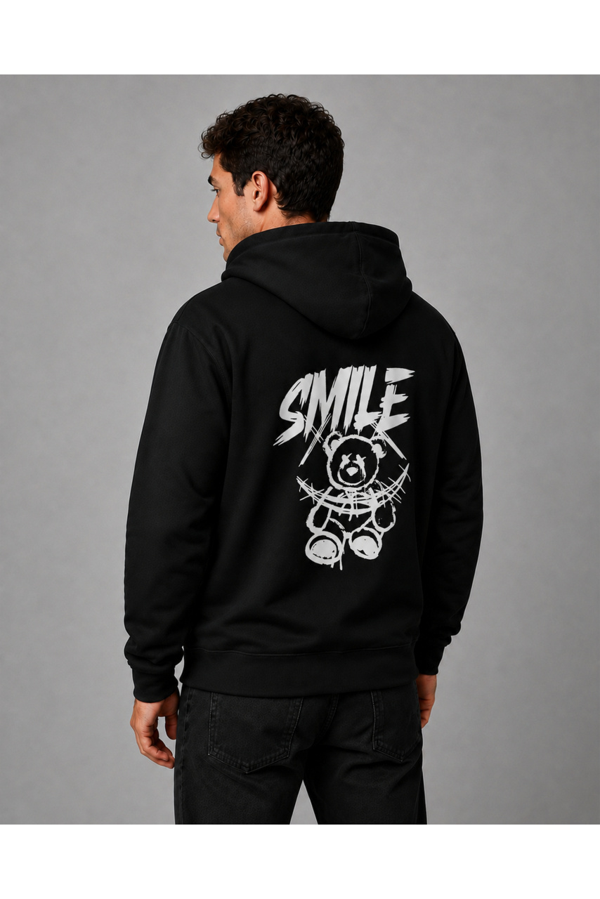 Men's Smile Bear Cotton Hoodie