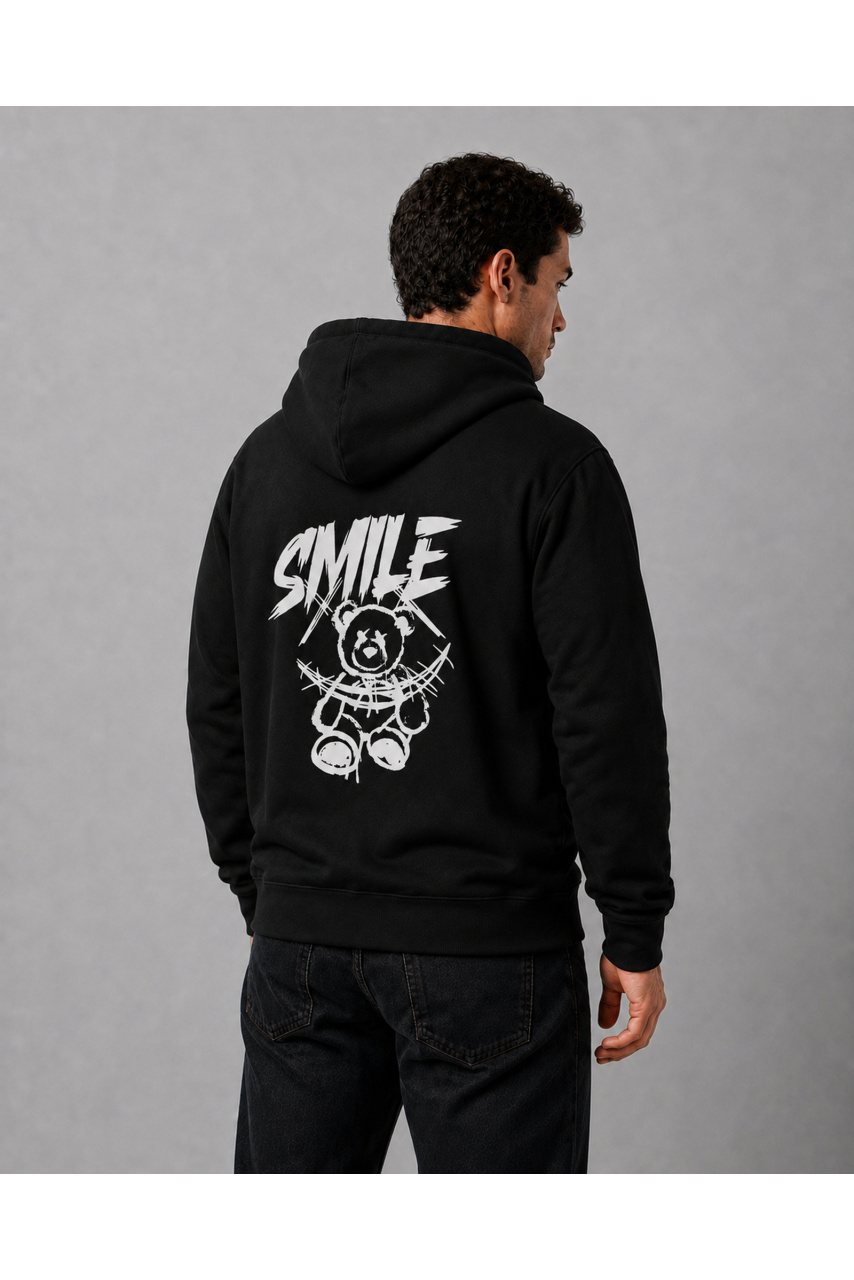 Men's Smile Bear Cotton Hoodie